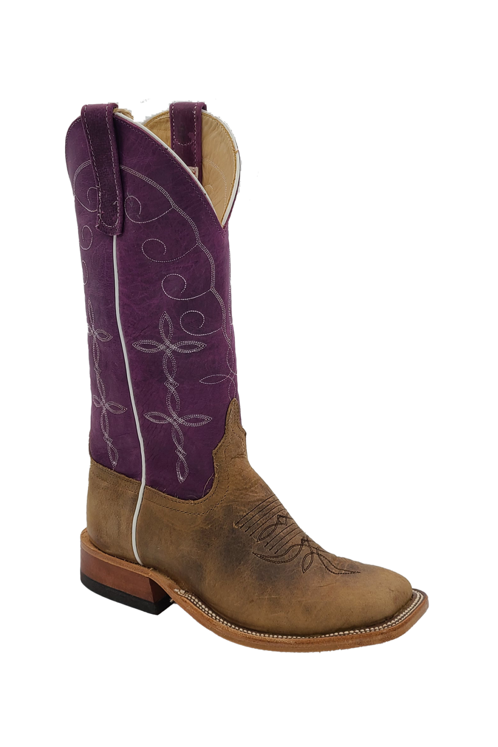 Anderson Bean Sand Angry Elk Violet Top Cowboy Boots Cowboy Connection